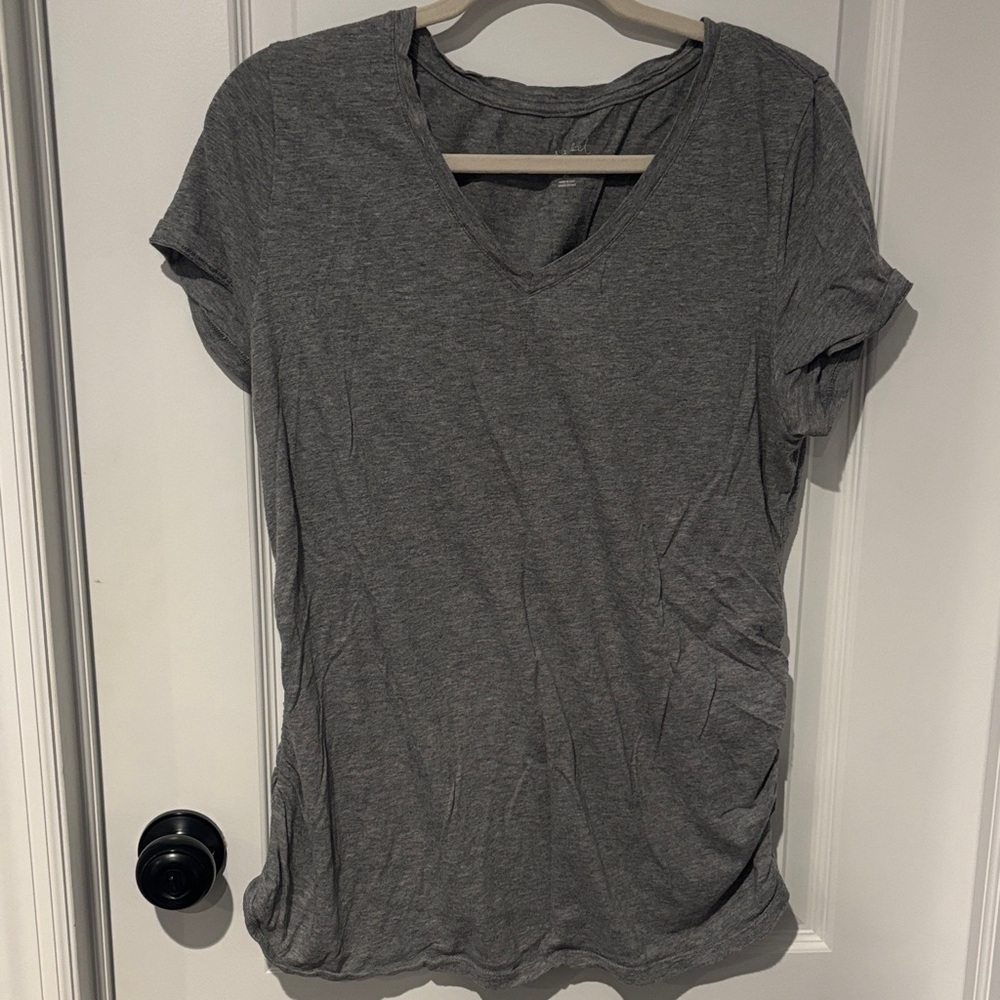 Isabel Maternity by Ingrid & Isabel Charcoal V-Neck Tee